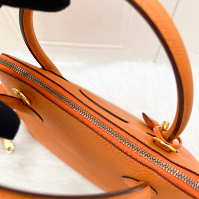 Hermes Bolide 31 in Orange Epsom Leather and GHW