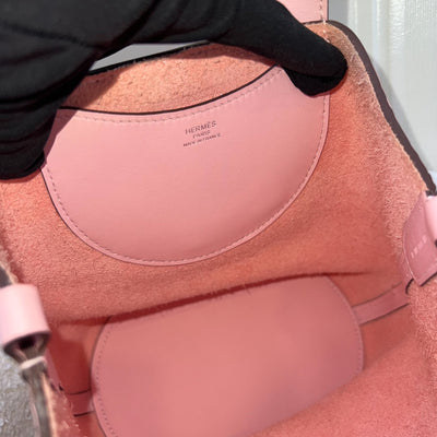 Hermes In The Loop 18 Bag in Rose Sakura Clemence and Swift Leather and PHW