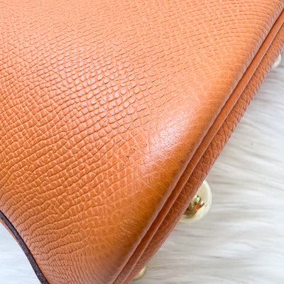 Hermes Bolide 31 in Orange Epsom Leather and GHW