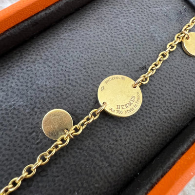 Hermes Confetti Bracelet in 18K Gold (Size SH)