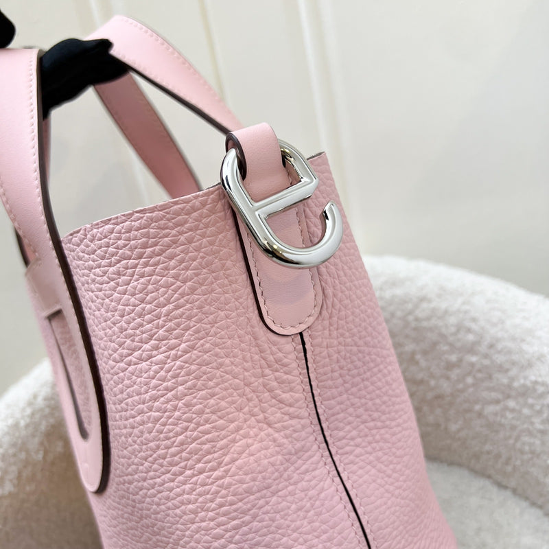 Hermes In The Loop 18 Bag in Rose Sakura Clemence and Swift Leather and PHW
