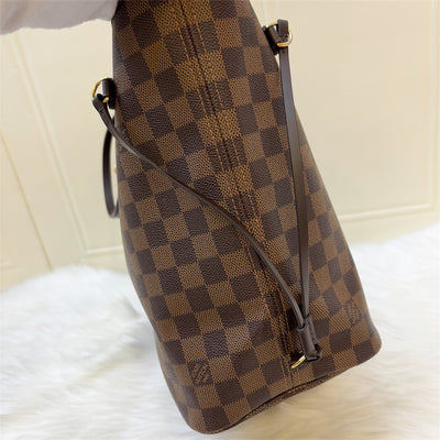 LV Neverfull MM in Damier Ebene Canvas, Pink Interior and GHW (Model: N41603)