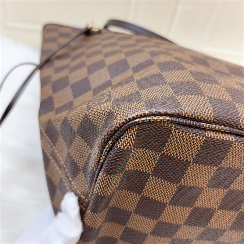 LV Neverfull MM in Damier Ebene Canvas, Pink Interior and GHW (Model: N41603)