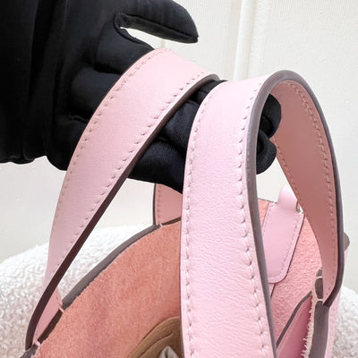 Hermes In The Loop 18 Bag in Rose Sakura Clemence and Swift Leather and PHW