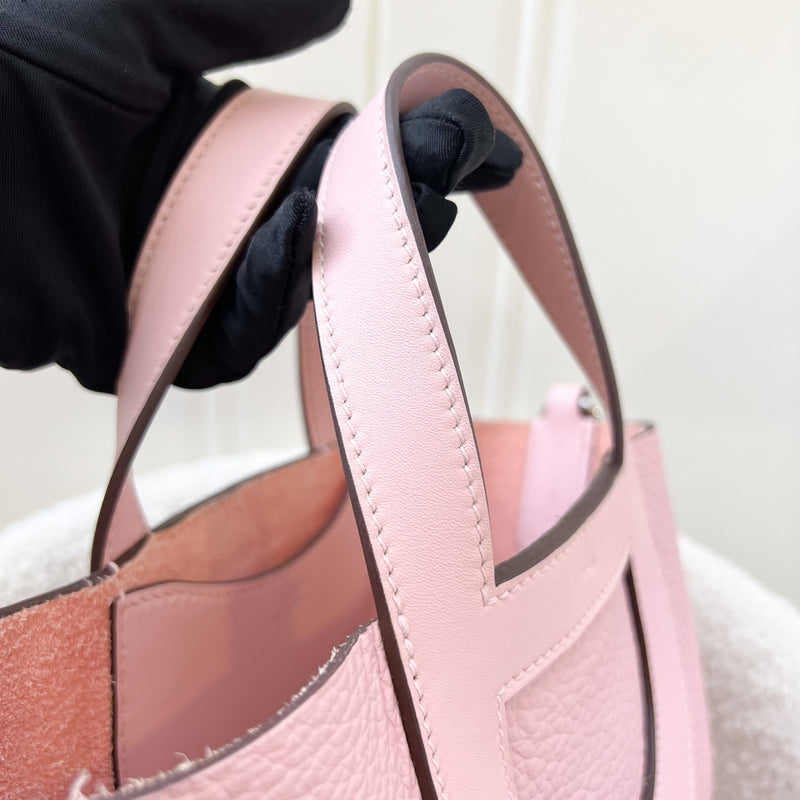 Hermes In The Loop 18 Bag in Rose Sakura Clemence and Swift Leather and PHW