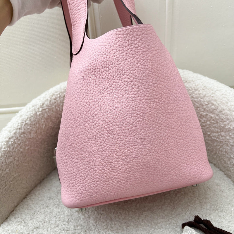 Hermes Picotin 18 in Rose Sakura Clemence Leather and PHW