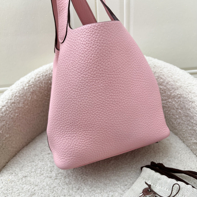 Hermes Picotin 18 in Rose Sakura Clemence Leather and PHW