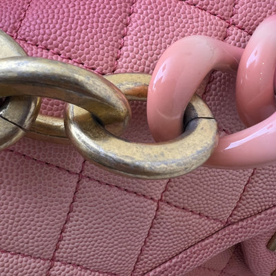 Chanel Seasonal Flap Bag in Ombre Pink and Orange Caviar and AGHW