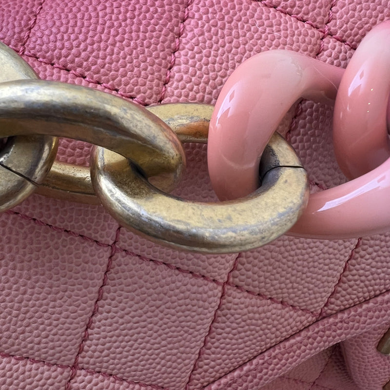 Chanel Seasonal Flap Bag in Ombre Pink and Orange Caviar and AGHW