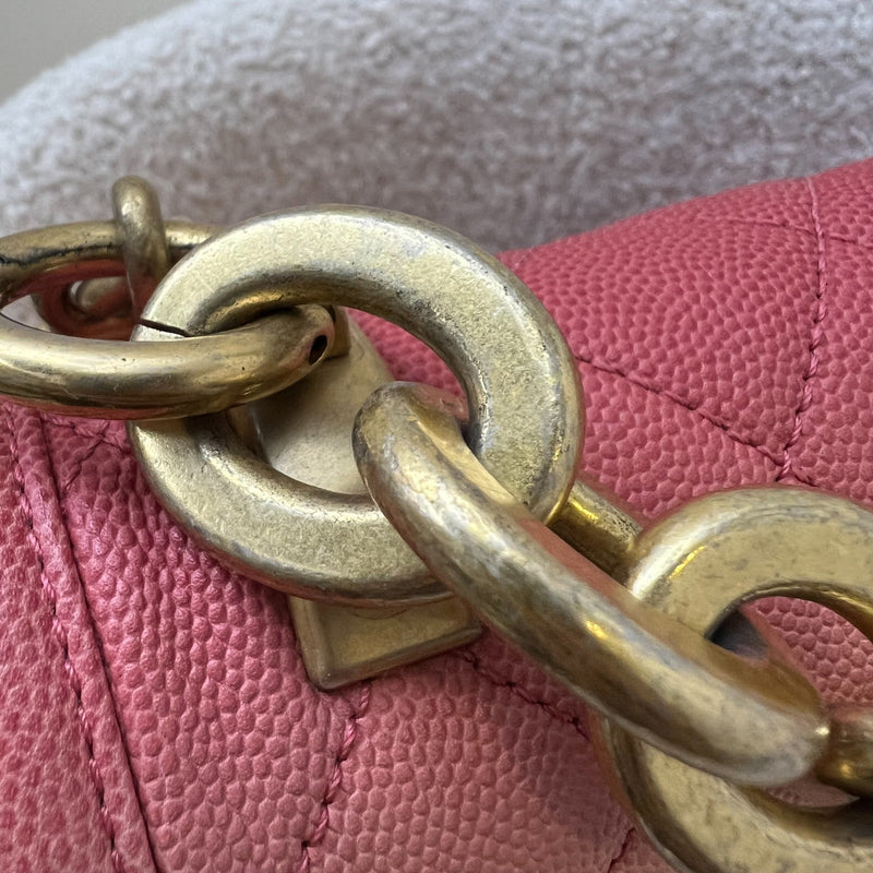 Chanel Seasonal Flap Bag in Ombre Pink and Orange Caviar and AGHW