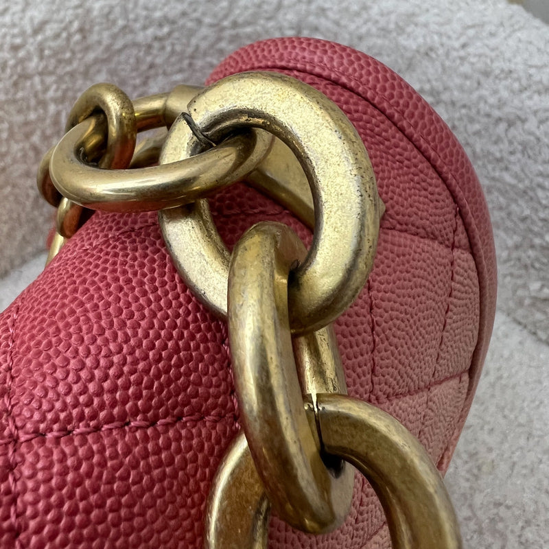 Chanel Seasonal Flap Bag in Ombre Pink and Orange Caviar and AGHW