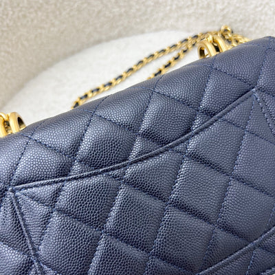 Chanel 22K Coco First Wallet on Chain WOC in Dark Blue Caviar and GHW