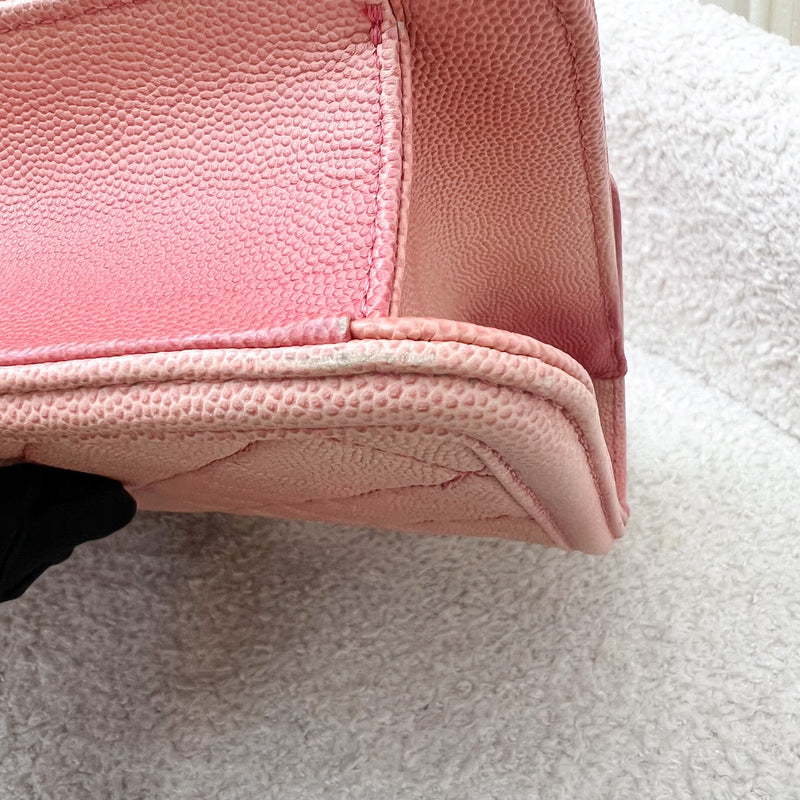 Chanel Seasonal Flap Bag in Ombre Pink and Orange Caviar and AGHW