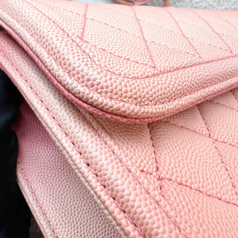 Chanel Seasonal Flap Bag in Ombre Pink and Orange Caviar and AGHW