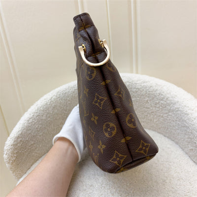 LV Noe Pouch in Monogram Canvas, Fuchsia Interior and GHW