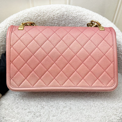Chanel Seasonal Flap Bag in Ombre Pink and Orange Caviar and AGHW