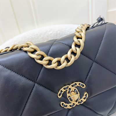 Chanel 19 Small Flap in Black in Lambskin and 3-Tone HW