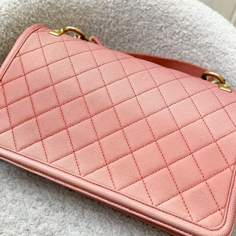 Chanel Seasonal Flap Bag in Ombre Pink and Orange Caviar and AGHW
