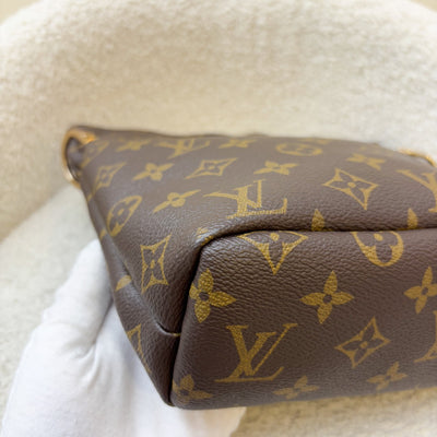 LV Noe Pouch in Monogram Canvas, Fuchsia Interior and GHW