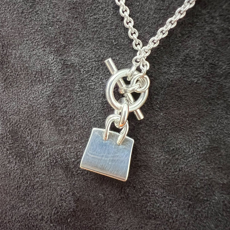 Hermes Amulettes Birkin Pendant Necklace in 925 Sterling Silver