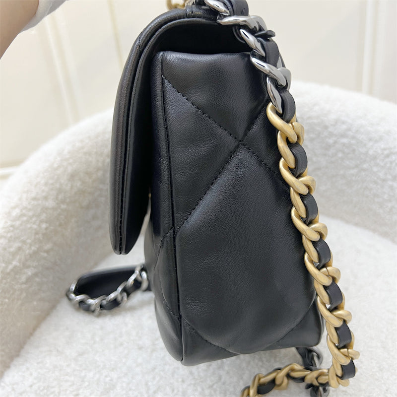 Chanel 19 Small Flap in Black in Lambskin and 3-Tone HW