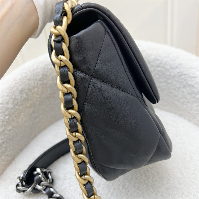 Chanel 19 Small Flap in Black in Lambskin and 3-Tone HW