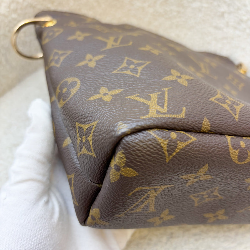 LV Noe Pouch in Monogram Canvas, Fuchsia Interior and GHW