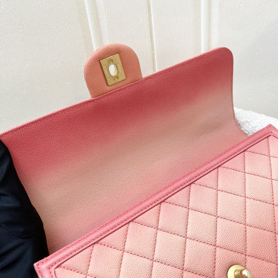 Chanel Seasonal Flap Bag in Ombre Pink and Orange Caviar and AGHW