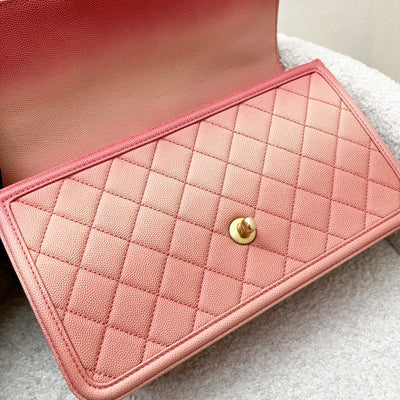 Chanel Seasonal Flap Bag in Ombre Pink and Orange Caviar and AGHW