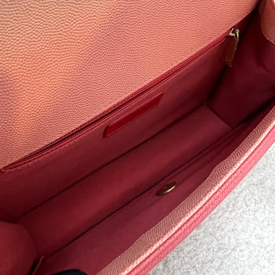 Chanel Seasonal Flap Bag in Ombre Pink and Orange Caviar and AGHW