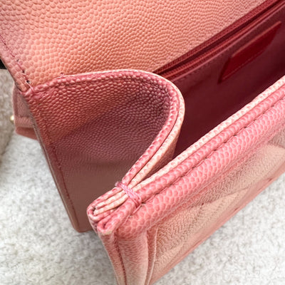 Chanel Seasonal Flap Bag in Ombre Pink and Orange Caviar and AGHW