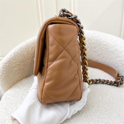 Chanel 19 Small in 22S Caramel Lambskin 3-Tone HW