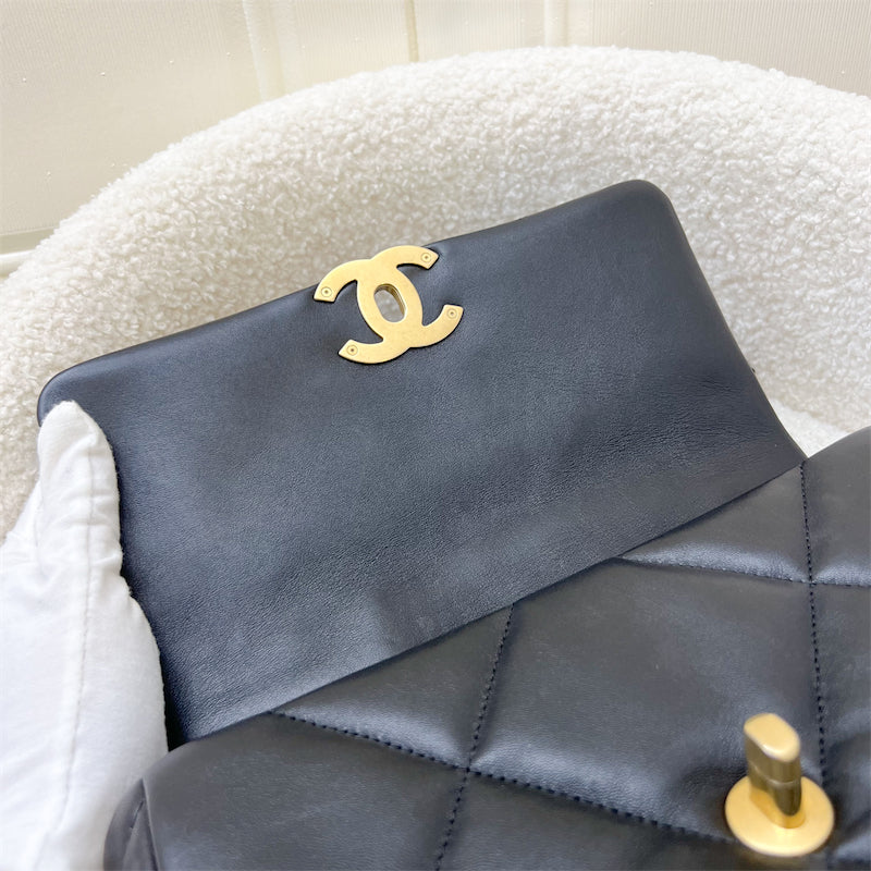 Chanel 19 Small Flap in Black in Lambskin and 3-Tone HW