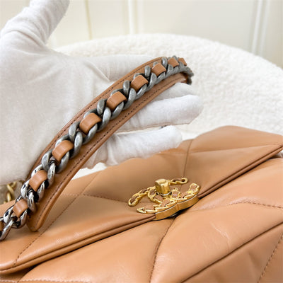 Chanel 19 Small in 22S Caramel Lambskin 3-Tone HW