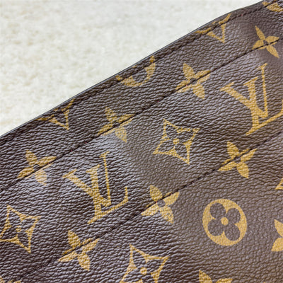 LV Noe Pouch in Monogram Canvas, Fuchsia Interior and GHW