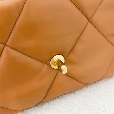 Chanel 19 Small in 22S Caramel Lambskin 3-Tone HW