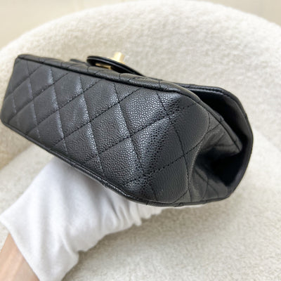 [Brand New] Chanel 25B Top Handle Mini Rectangular Flap in Black Caviar and AGHW (Model: AS5701)