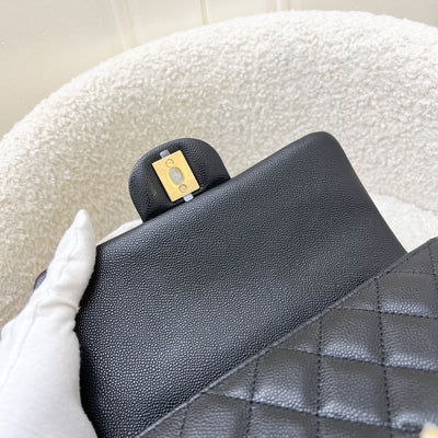 [Brand New] Chanel 25B Top Handle Mini Rectangular Flap in Black Caviar and AGHW (Model: AS5701)