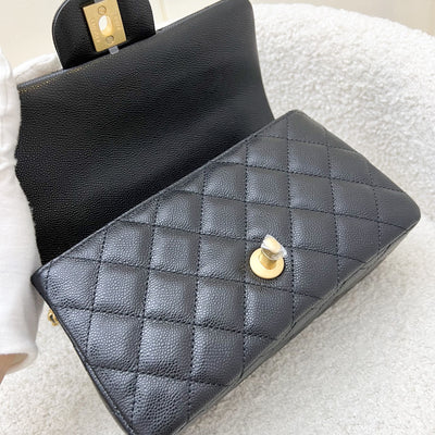 [Brand New] Chanel 25B Top Handle Mini Rectangular Flap in Black Caviar and AGHW (Model: AS5701)