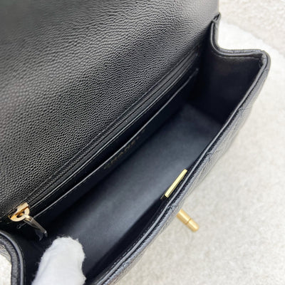 [Brand New] Chanel 25B Top Handle Mini Rectangular Flap in Black Caviar and AGHW (Model: AS5701)