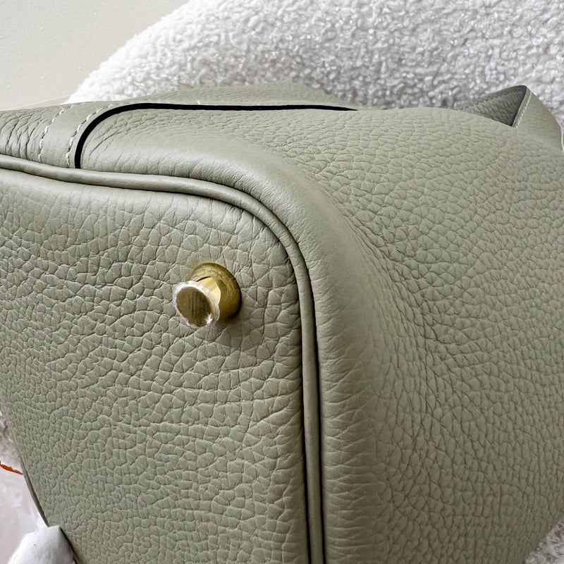 Hermes Picotin 18 in Sauge (Sage) Clemence Leather and GHW