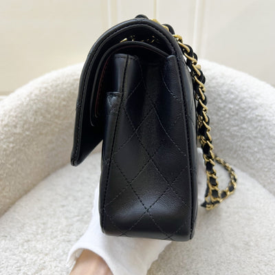 (June 2024 Receipt) Chanel Medium Classic Flap CF in Black Lambskin and GHW (Model: A01112)