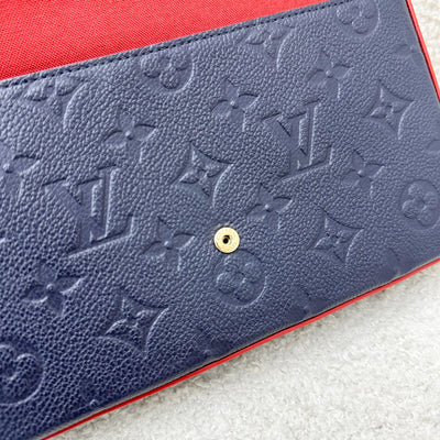 LV Felicie Pochette in Marine Rouge Empreinte Leather and GHW