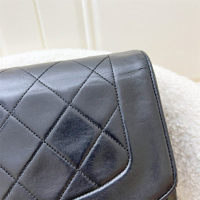 Chanel Vintage Medium Diana Flap in Black Lambskin and 24K GHW