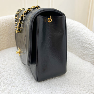 Chanel Vintage Medium Diana Flap in Black Lambskin and 24K GHW