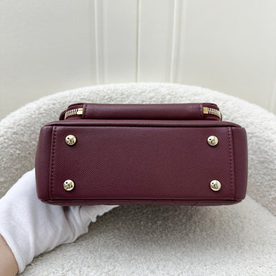 Chanel Small Business Affinity Flap in Burgundy Red Caviar and LGHW