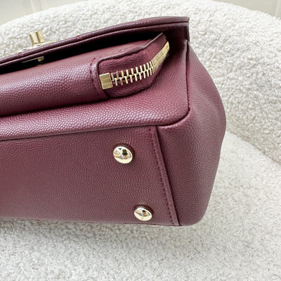 Chanel Small Business Affinity Flap in Burgundy Red Caviar and LGHW