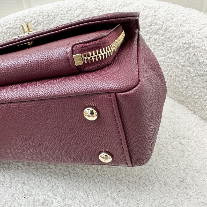 Chanel Small Business Affinity Flap in Burgundy Red Caviar and LGHW