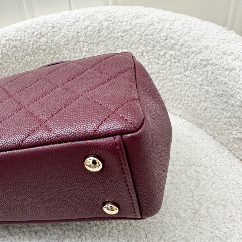 Chanel Small Business Affinity Flap in Burgundy Red Caviar and LGHW