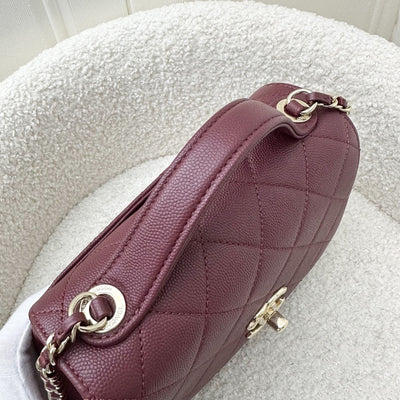 Chanel Small Business Affinity Flap in Burgundy Red Caviar and LGHW